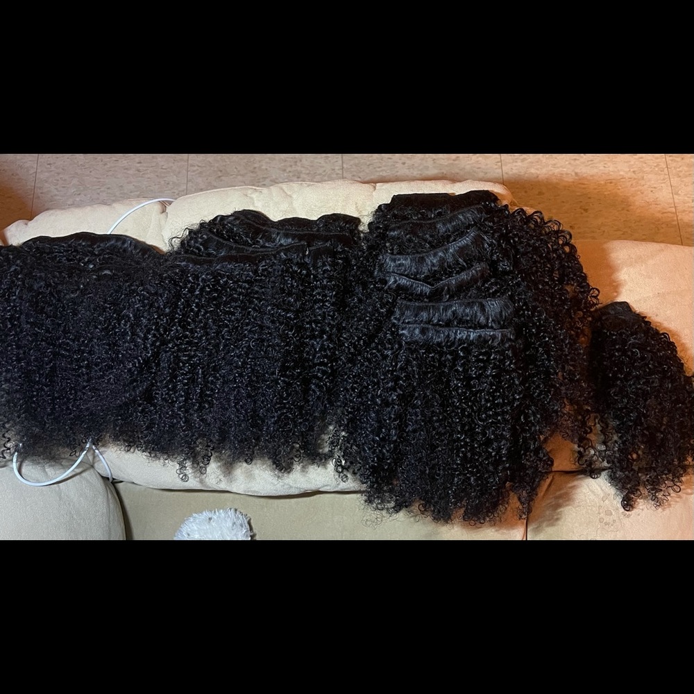 Amazing Beauty Kinky Curly Clip ins